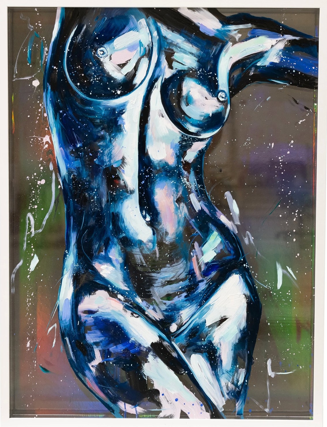 SOPHIE TEA ARTWORK 1 _ ‘Arcane’ 2023 Oil on perspex with holographic and mirror backing (79.5 x 105cm)
